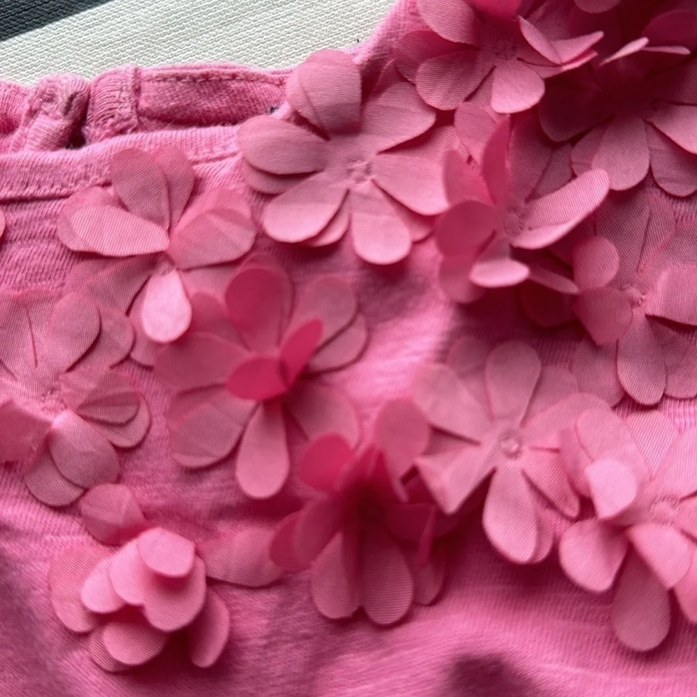 GAP dress kids size 6 pink cotton floral with flowers comfort